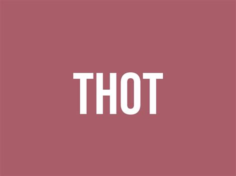 thot definition|More.